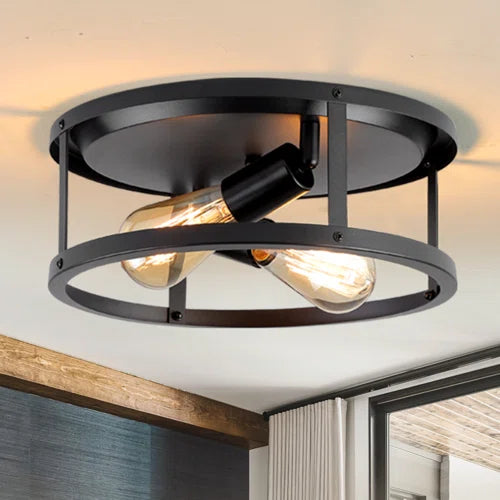 Looper 2 Light Farmhouse Flush Mount Ceiling Light-2 Pack (Bulbs Not Included) (Set of 2)