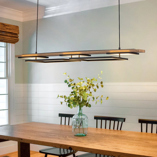 Looper 5-light Dimmable LED Rectangular Chandelier